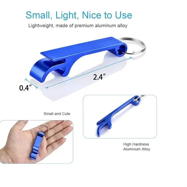 Mini Aluminum Alloy Matte Finish Beer Bottle Opener Keychain