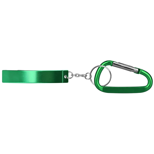 Jumbo Size Plain Bottle Opener w/ Key Chain & Carabiner
