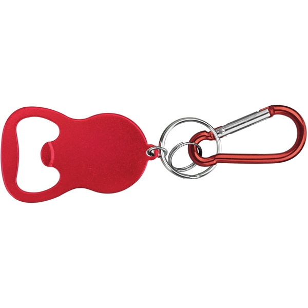 Round Bell Shape Plain Bottle Opener with Carabiner