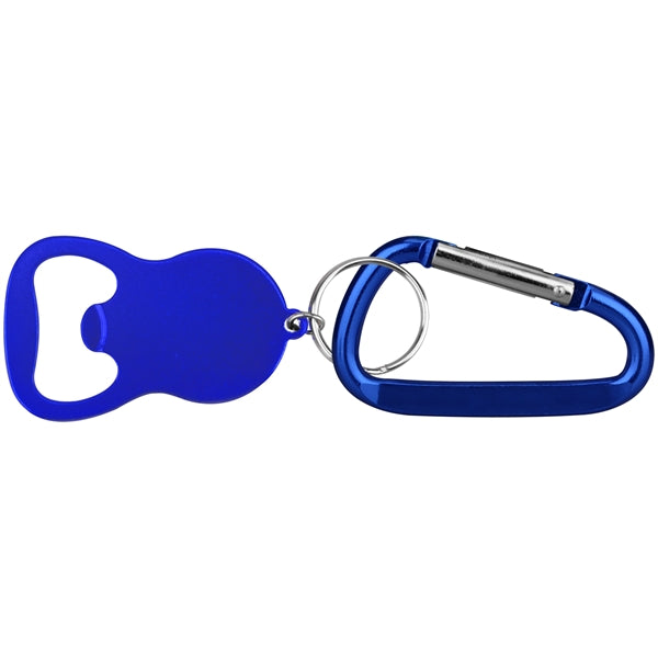 Round Bell Shape Plain Bottle Opener with Carabiner