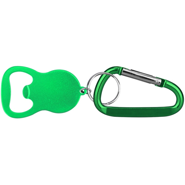 Round Bell Shape Plain Bottle Opener with Carabiner
