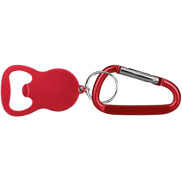 Round Bell Shape Plain Bottle Opener with Carabiner