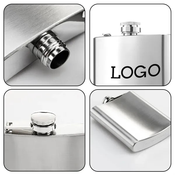 8oz Stainless Steel Portable Hip Flask Easy Pour Funnel Set