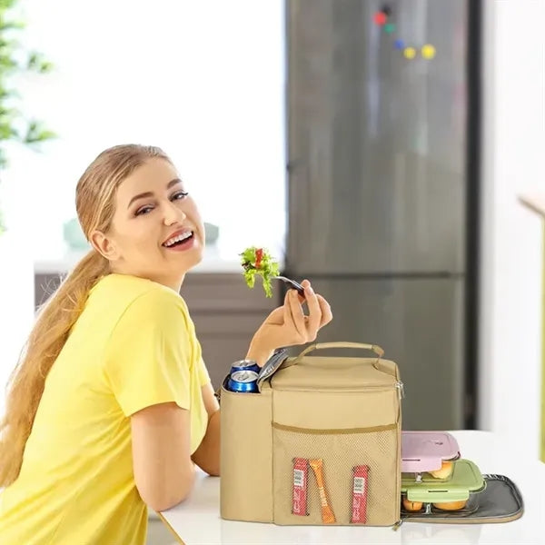 Lunch Cooler bag With Adjustable Strap And Zip Closure