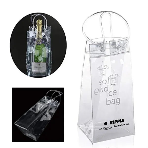 Ice Bag Wine Drink Bottle Cooler Champagne Clear Handbag