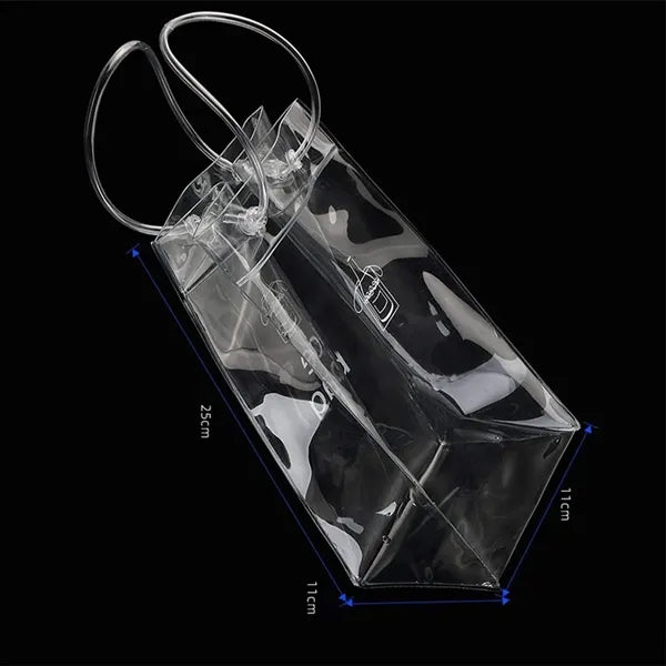 Ice Bag Wine Drink Bottle Cooler Champagne Clear Handbag