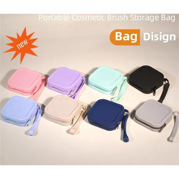 Square Silicone Zippered Wallet