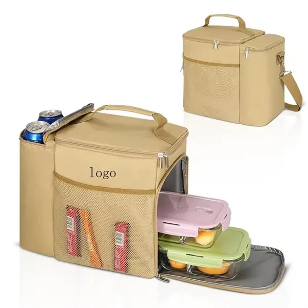 Lunch Cooler bag With Adjustable Strap And Zip Closure
