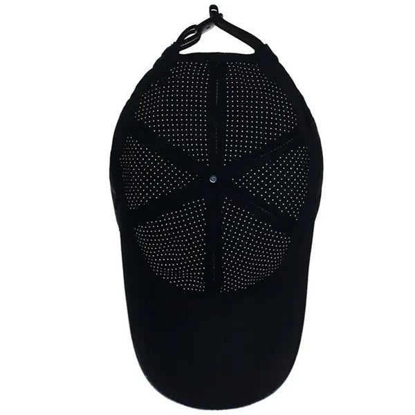 Solid Color Laser Cut Hole Quick Drying Baseball Cap