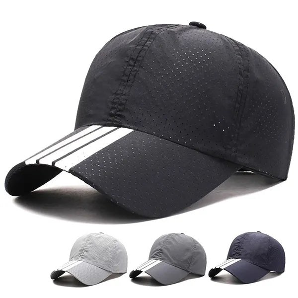 Quick Dry Mesh Sport Baseball Cap with Stripe