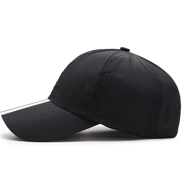 Quick Dry Mesh Sport Baseball Cap with Stripe