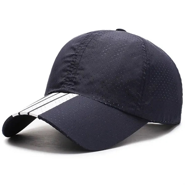 Quick Dry Mesh Sport Baseball Cap with Stripe