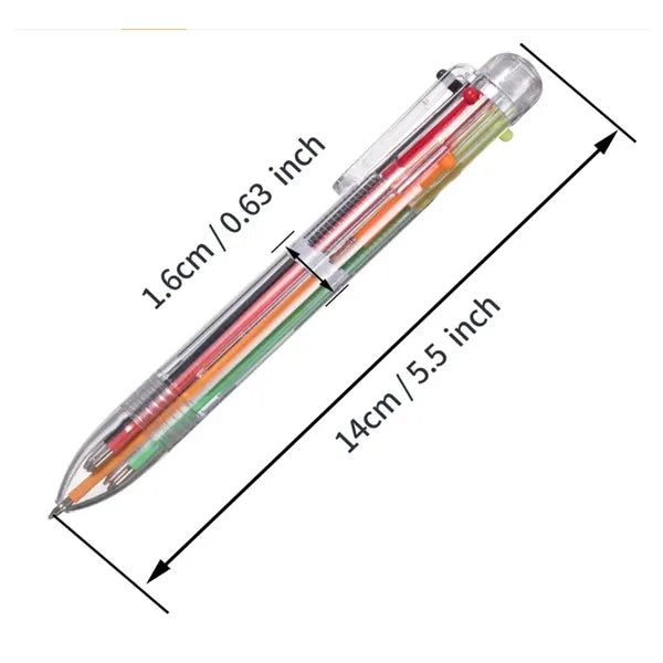 6-Color Retractable Ballpoint Pens