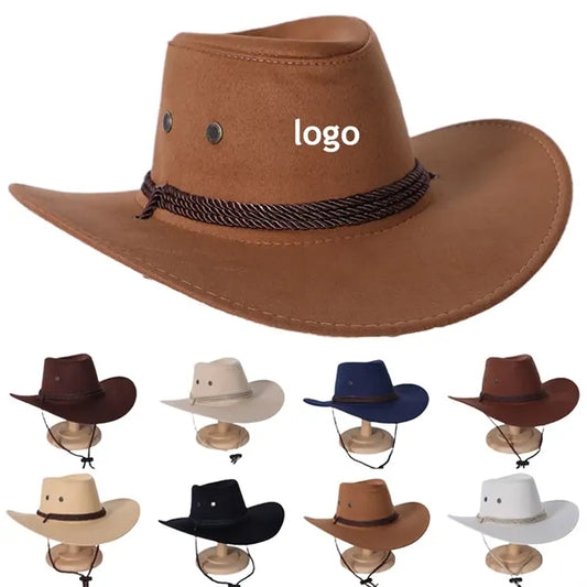 Western Cowboy Hat, Suede Travel Cap for Men & Women.