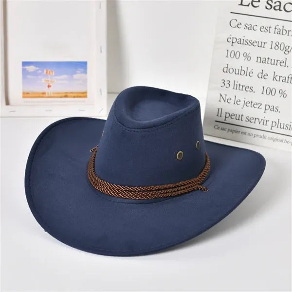 Western Cowboy Hat, Suede Travel Cap for Men & Women.