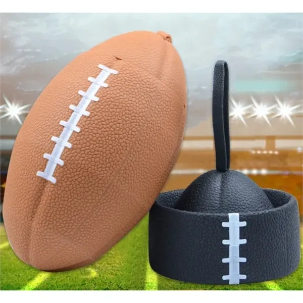 25 Oz Collapsible Football Water Bottle