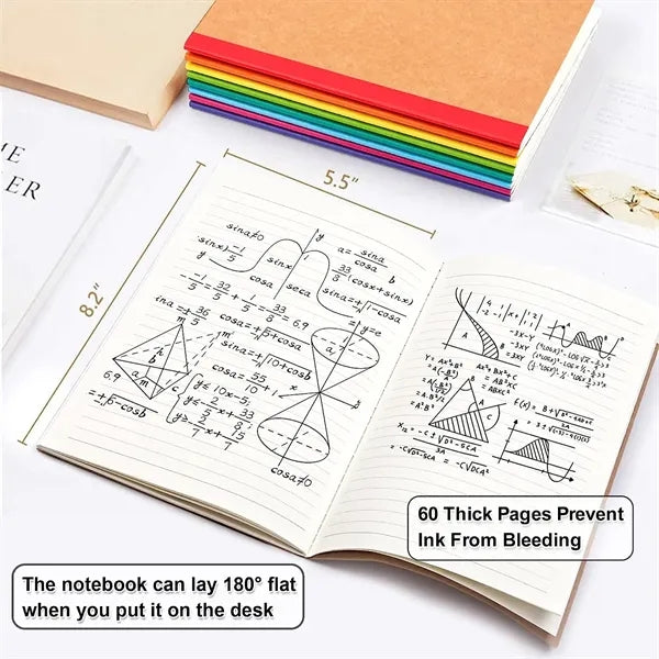 Blank Lined Notebook Kraft Cover for Students &Professionals
