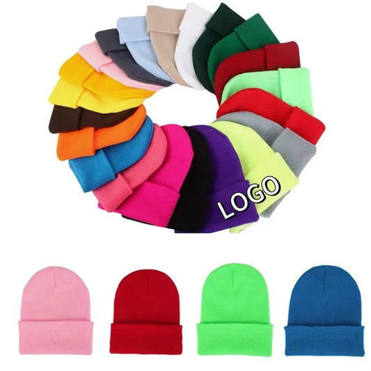 Acrylic Warm Knit Beanie Hat