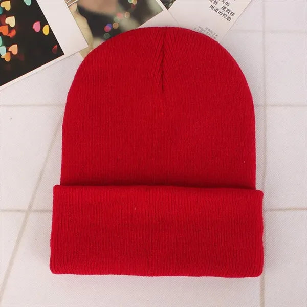 Acrylic Warm Knit Beanie Hat