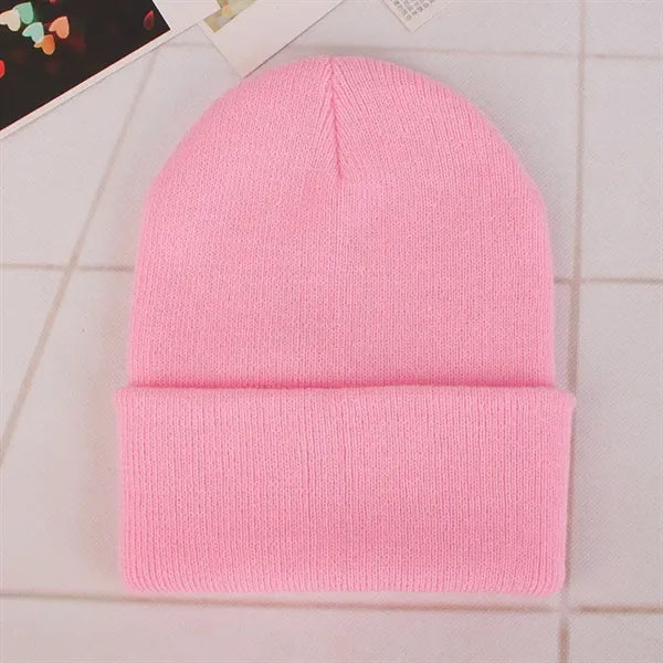 Acrylic Warm Knit Beanie Hat