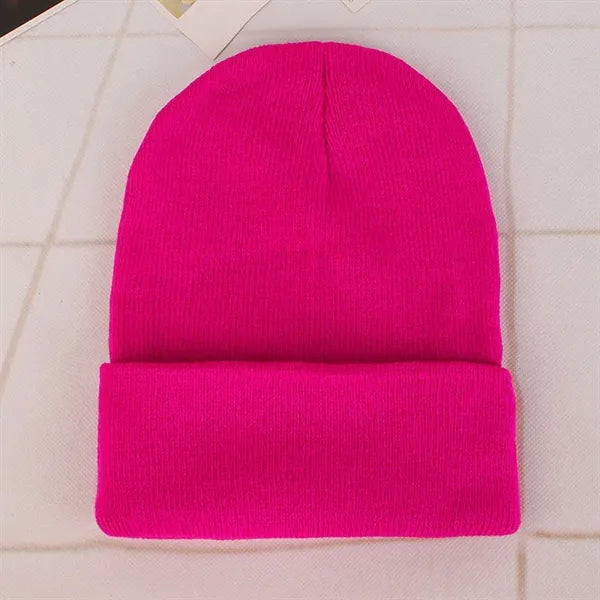 Acrylic Warm Knit Beanie Hat