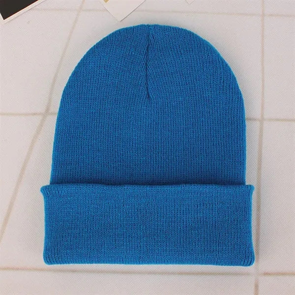 Acrylic Warm Knit Beanie Hat