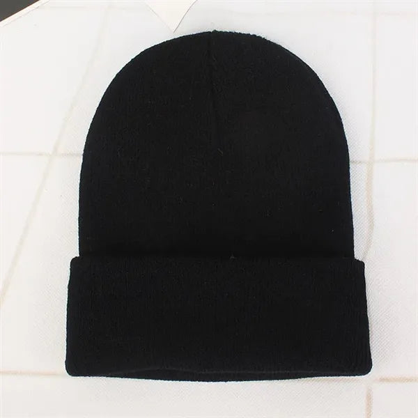 Acrylic Warm Knit Beanie Hat