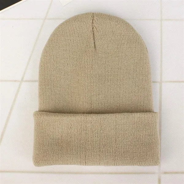 Acrylic Warm Knit Beanie Hat