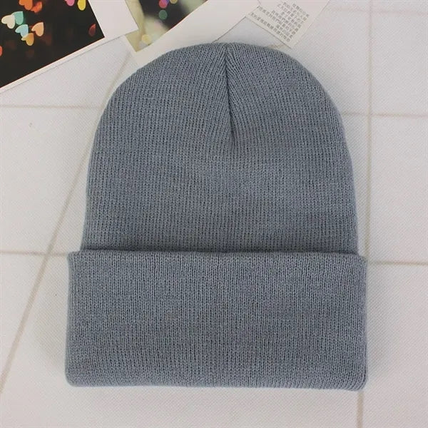 Acrylic Warm Knit Beanie Hat
