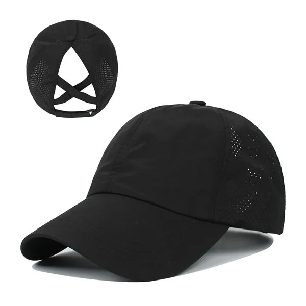 Quick Dry Cross Mesh Ponytail Baseball Cap