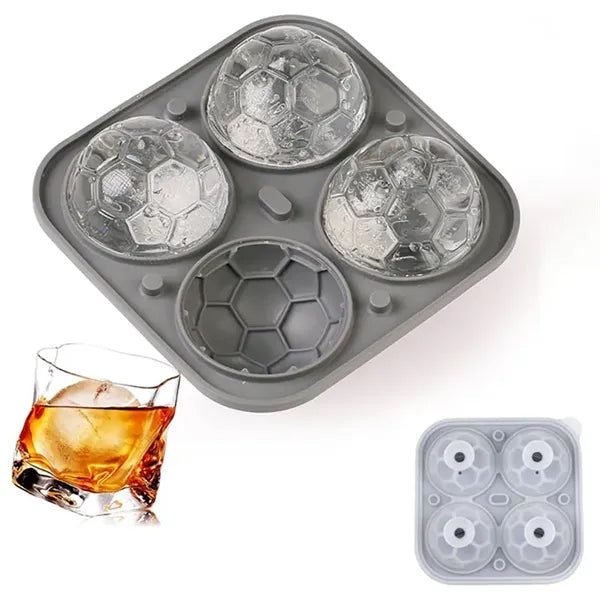 4 Cavities Big Circle Ice Cube Molds