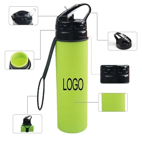 20 Oz Folding Sports Water Bottle