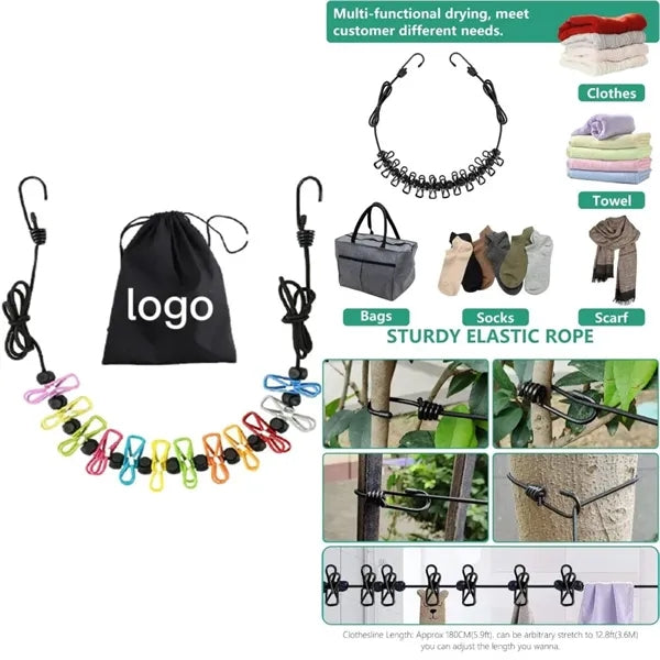 Retractable Portable Clothesline For Travel
