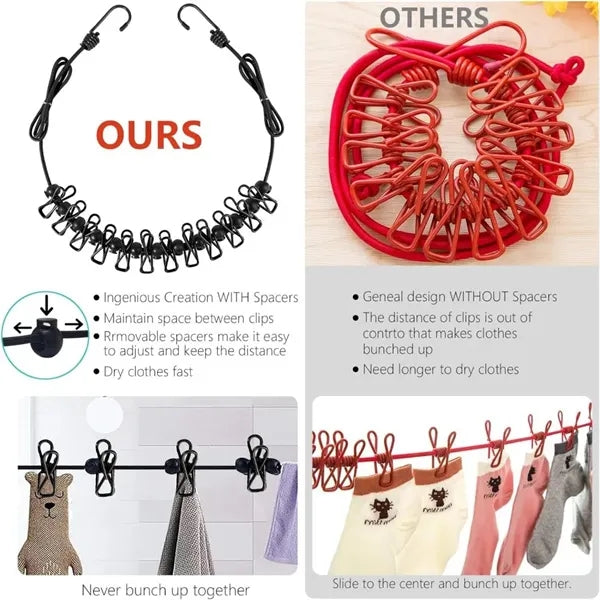 Retractable Portable Clothesline For Travel