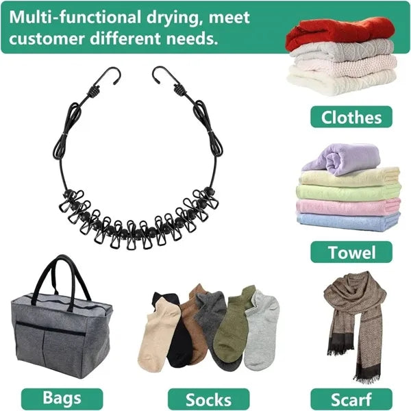 Retractable Portable Clothesline For Travel
