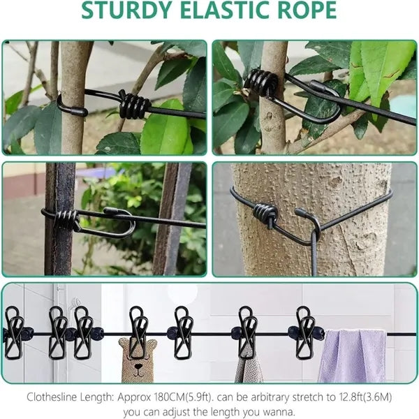 Retractable Portable Clothesline For Travel