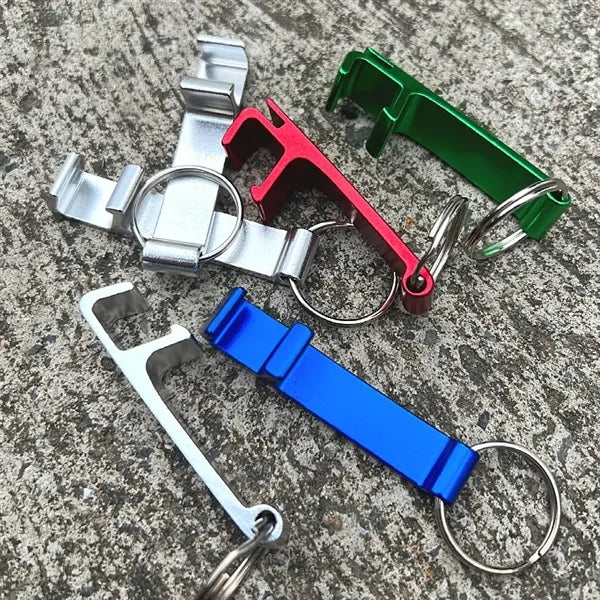 Keychain Bottle Opener With Cell Phone Stand