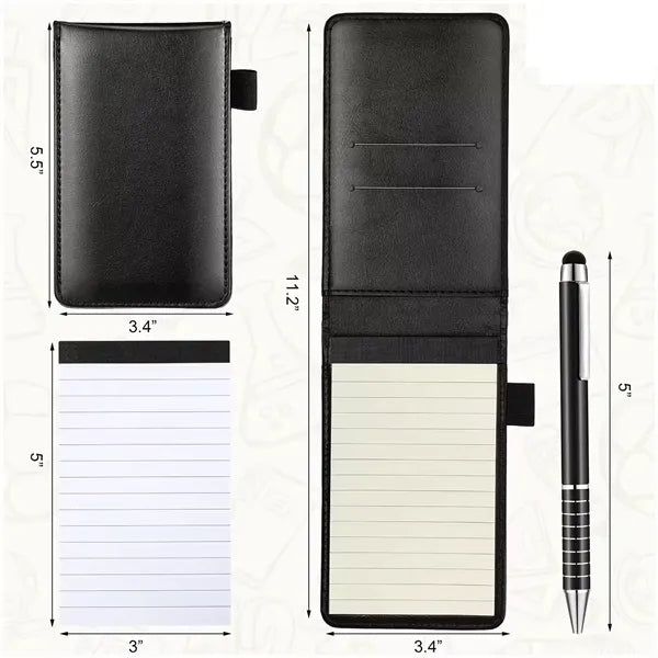 Mini Pocket Notepad Holder Set