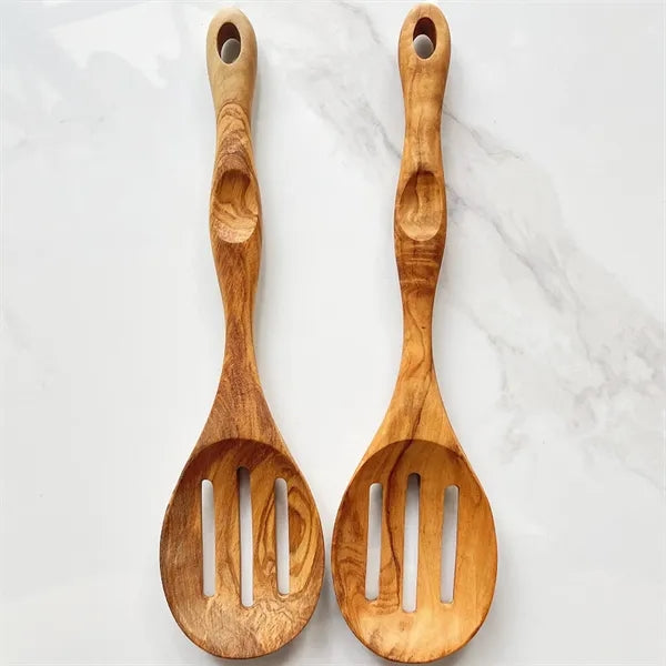 Wooden Slotted Kitchen Cooking Spatula