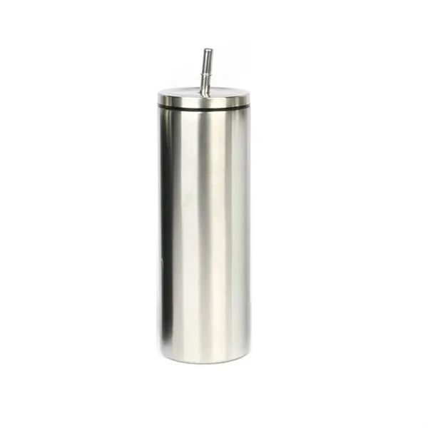 20 oz Vacuum Insulation Travel Tumbler with Steel Straw