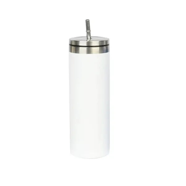 20 oz Vacuum Insulation Travel Tumbler with Steel Straw