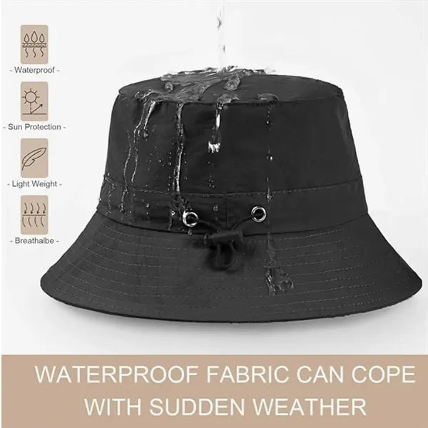 Unisex Waterproof Wide Brim Boonie Bucket Sun Hat