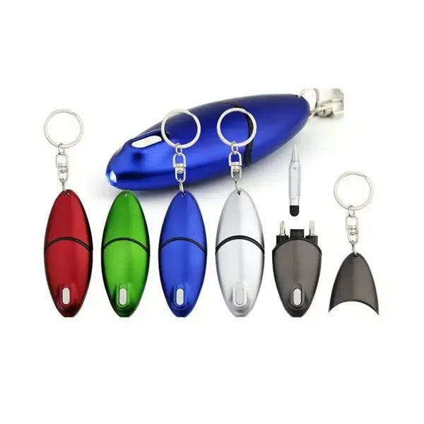 4 In 1 Flashlight Screwdriver Stylus Ballpoint Pen Keychain