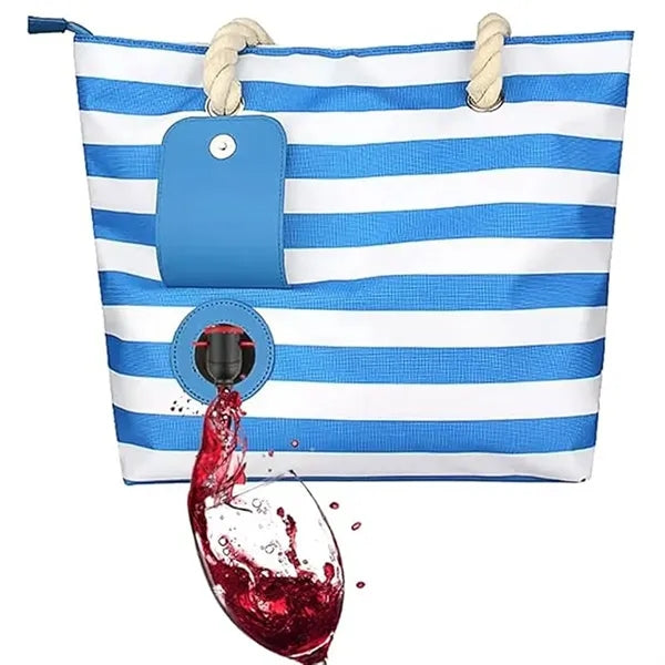 Beach Wine Tote Bag