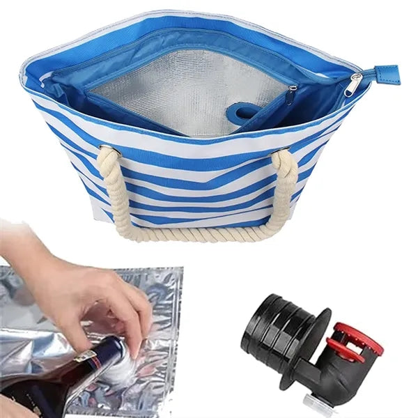 Beach Wine Tote Bag