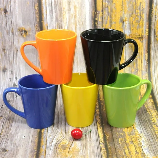 12 OZ Simple Ceramic Coffee Cup Milk Tea Mug with Handle