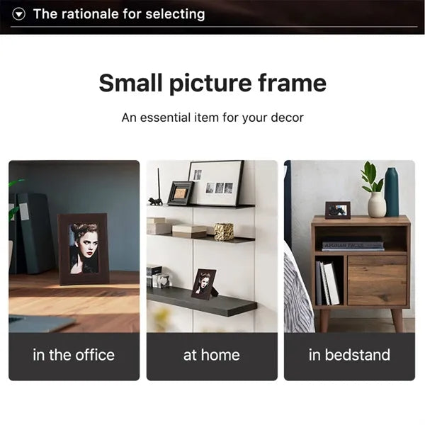 Genuine Leather Photo Frame with Bracket Protective Glass