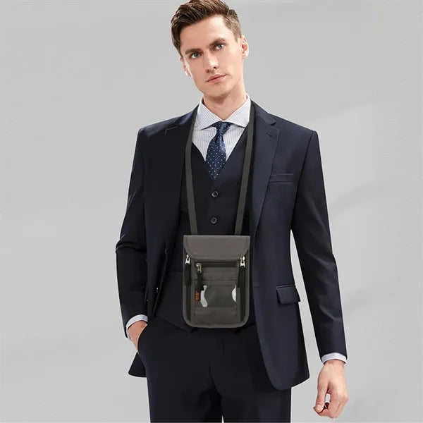 Secure Travel RFID-Blocking Neck Pouch