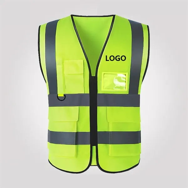 Multiple Pockets Safety Vest With Reflective Strips
