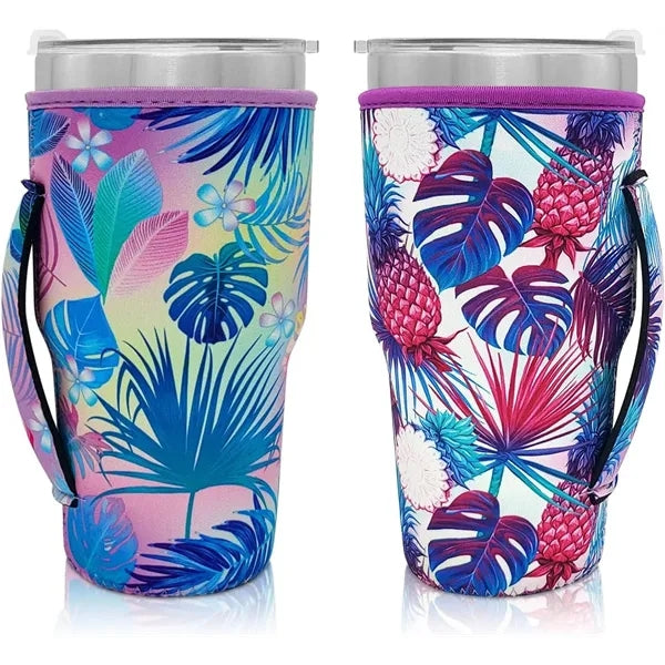 32oz Neoprene Tumbler Cup Holder Insulated Sleeve w/Handle